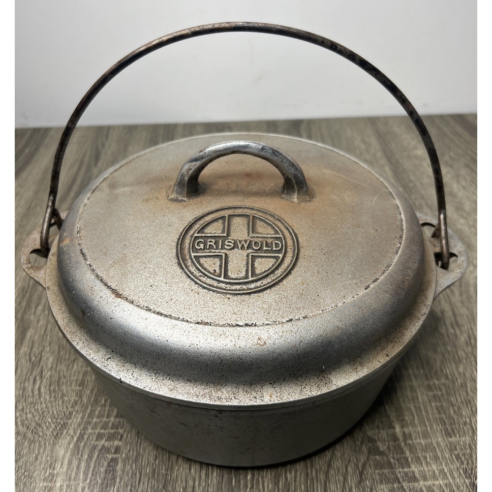 VTG Griswold Cast Iron 8 Erie Tite-Top 1278 Dutch Oven w/ Lid 1288 & Trivet 206
